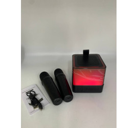 Портативная Bluetooth колонка K18 с двумя микрофонами RGB BLACK (40)