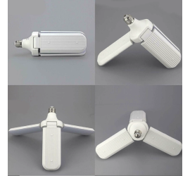 Лампочка складная 3 лопасти светодиодная E27 Fan blade bulb (50)