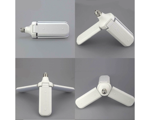 Лампочка складная 3 лопасти светодиодная E27 Fan blade bulb (50)