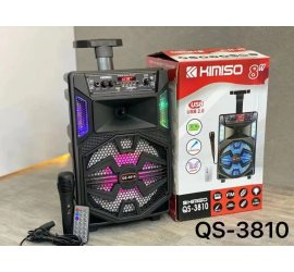 Портативная колонка Kimiso QS-3810 с микрофоном и светомузыкой (6)