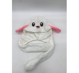 Светящаяся шапка Pikachu с двигающими ушками БЕЛАЯ (200)