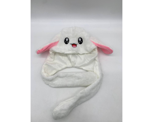 Светящаяся шапка Pikachu с двигающими ушками БЕЛАЯ (200)