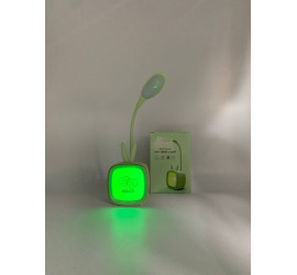 Аккумуляторная настольная лампа с RGB подсветкой ЗЕЛЕНАЯ (120)