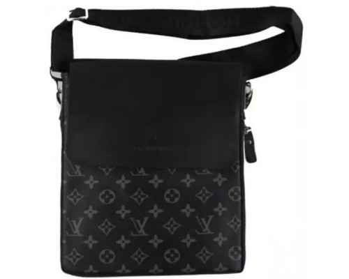 Мужская сумка-планшет через плечо Louis Vuitton рисунок синий(50)