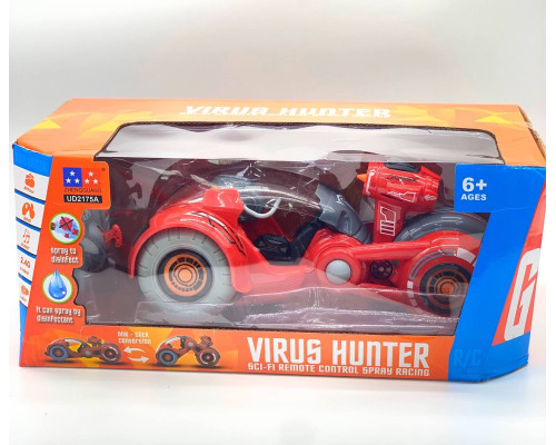 Радиоуправляемый мотоцикл с дезинфектором КРАСНАЯ Virus HUNTER(12)