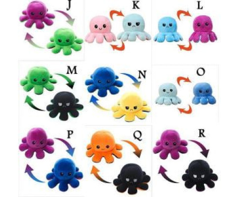 Мягкая двухсторонняя игрушка Осьминог МИКС Changing color soft toys (500)