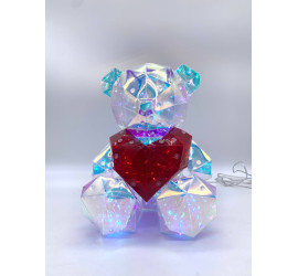 Светодиодный мишка с сердечком Love Bear LED 25см RED (14)