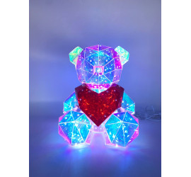 Светодиодный мишка с сердечком Love Bear LED 25см RED (14)