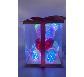 Светодиодный мишка с сердечком Love Bear LED 25см RED (14)