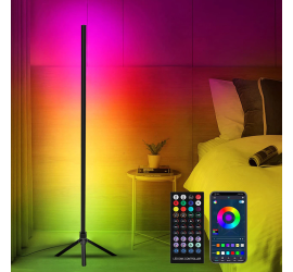 Напольная лампа 360 градусов торшер RGB 103см. с пультом управления 10W USB ЗАРЯДКА+Приложение (25)