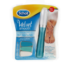 Электрическая пилка для ногтей + 3 насадки Scholl Velvet NAIL Care System (100)