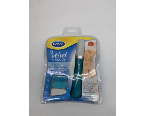 Электрическая пилка для ногтей + 3 насадки Scholl Velvet NAIL Care System (100)