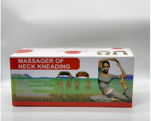 Массажер Воротник для шеи и плечей с петлями для рук Модель3 Massager Of Neck Kneading Бежевый (20)