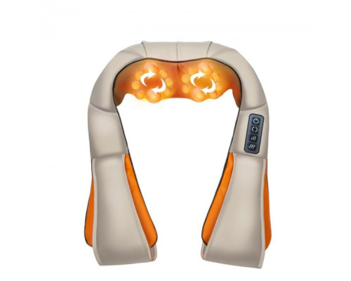 Массажер Воротник для шеи и плечей с петлями для рук Модель3 Massager Of Neck Kneading Бежевый (20)