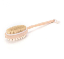 Щетка с обеих сторон натуральная щетина Деревянная brush wood both side (120)