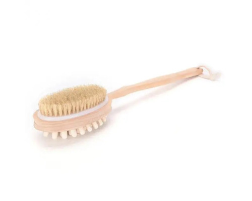 Щетка с обеих сторон натуральная щетина Деревянная brush wood both side (120)