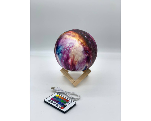 Настольный светильник ЛУНА шар (с пультом) Magic 3D COLOR Moon Light  (48)
