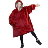 Толстовка плед с капюшоном КРАСНАЯ Huggle Hoodie Ultra Plush Blanket (90)