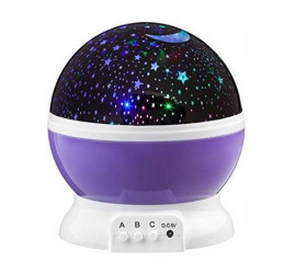 Проектор-ночник Модель3 Star Master в форме ШАРА USB Фиолетовый (48)