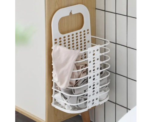 Навесная корзина для грязного белья БЕЛАЯ  laundry basket (40)