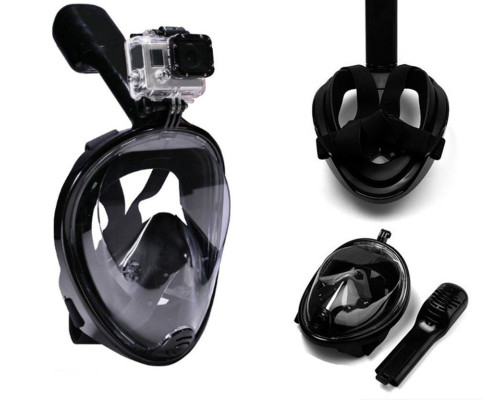 Маска L/XL ЧЕРНАЯ для подводного плавания, маска для снорклинга Easybreath Tribord (10)