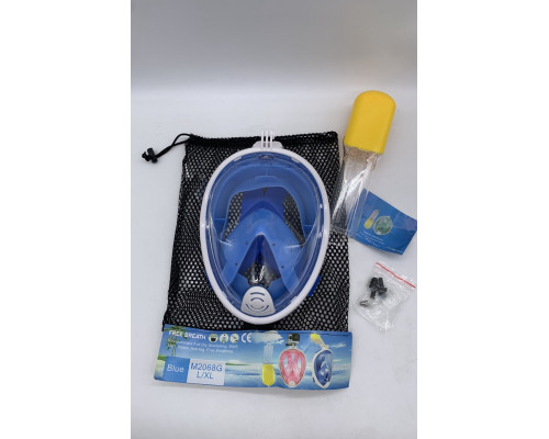 Маска L/XL СИНЯЯ для подводного плавания, маска для снорклинга Easybreath Tribord (10)