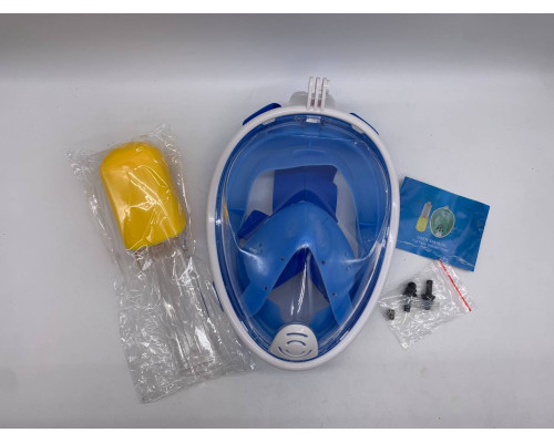 Маска L/XL СИНЯЯ для подводного плавания, маска для снорклинга Easybreath Tribord (10)