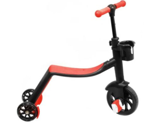 Самокат-велобег Scooter 3в1, с педалями, КРАСНЫЙ, БЕЗ УПАКОВКИ (6)