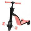 Самокат-велобег Scooter 3в1, с педалями, РОЗОВЫЙ, БЕЗ УПАКОВКИ (6)