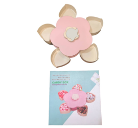 Вращающаяся складна конфетница Flower Candy Box для конфет и фруктов Фруктов (40)