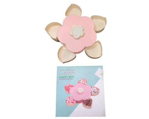 Вращающаяся складна конфетница Flower Candy Box для конфет и фруктов Фруктов (40)