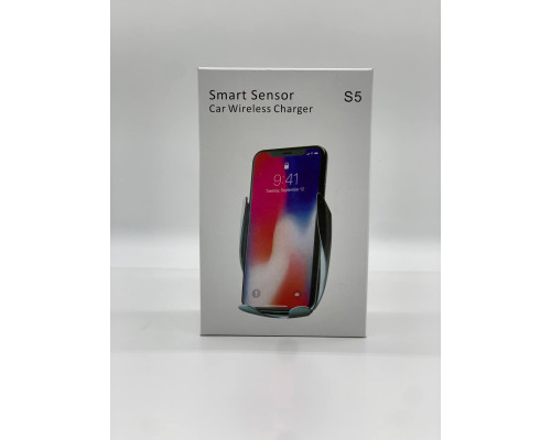 Автомобильный держатель для смартфона S5 Smart Sensor с беспроводной зарядкой Wireless Car Cha (100)