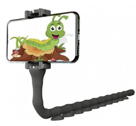 Гибкий держатель для телефона с присосками Cute Worm Lazy Holder Чёрный (200)
