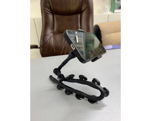 Гибкий держатель для телефона с присосками Cute Worm Lazy Holder Чёрный (200)