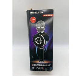 Детский микрофон с функцией караоке USB, microSD, AUX, Bluetooth Wster WS-669 Чёрный (40)