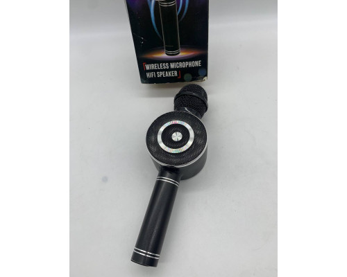 Детский микрофон с функцией караоке USB, microSD, AUX, Bluetooth Wster WS-669 Чёрный (40)