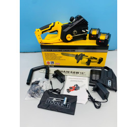 Аккумуляторная пила 16 дюйм 48см Electric SAW 2Battery 2Charge YELLOW (4)