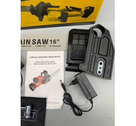 Аккумуляторная пила 16 дюйм 48см Electric SAW 2Battery 2Charge YELLOW (4)