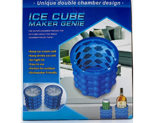 Форма для льда Ice Cube Maker Genie ведро для заморозки льда силиконовое (60)