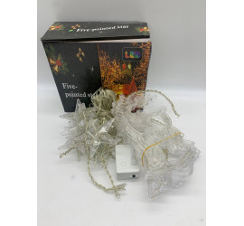 Гирлянда Штора ЦВЕТНАЯ с формами колокольчик, елка, олень 12 PCS light (30)