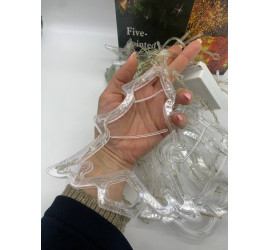 Гирлянда Штора ЦВЕТНАЯ с формами колокольчик, елка, олень 12 PCS light (30)