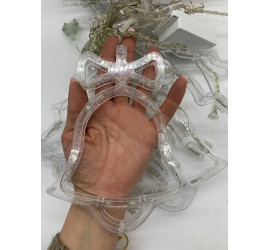 Гирлянда Штора ЦВЕТНАЯ с формами колокольчик, елка, олень 12 PCS light (30)