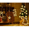 Гирлянда Штора с формами колокольчик, елка, олень БЕЛАЯ 12 PCS light (30)