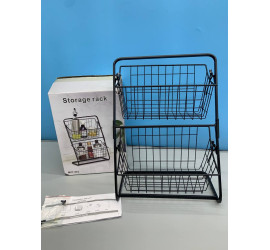 Универсальный кухонный металлический органайзер Storage Rack Model 1 BLACK (12)
