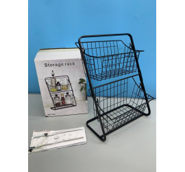 Универсальный кухонный металлический органайзер Storage Rack Model 1 BLACK (12)