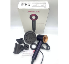 Фен стайлер для волос 5в1 Super hair dryer Fan с держателем на стену Золотой (20)