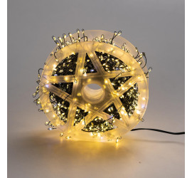 Гирлянда на катушке Хвойная мишура 20м LED USB с пультом ТЕПЛЫЙ (100)