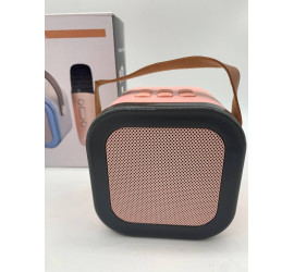 Караоке, мини колонка с двумя микрофонами system K12 PINK (40)