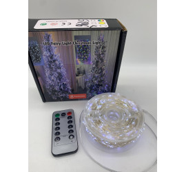 Гирлянда светодиодная нить роса 100 м LED с пультом БЕЛЫЙ USB(60)