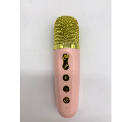 Караоке, мини колонка с двумя микрофонами Music with karaoke Bluetooth ZX-03 PINK (40)
